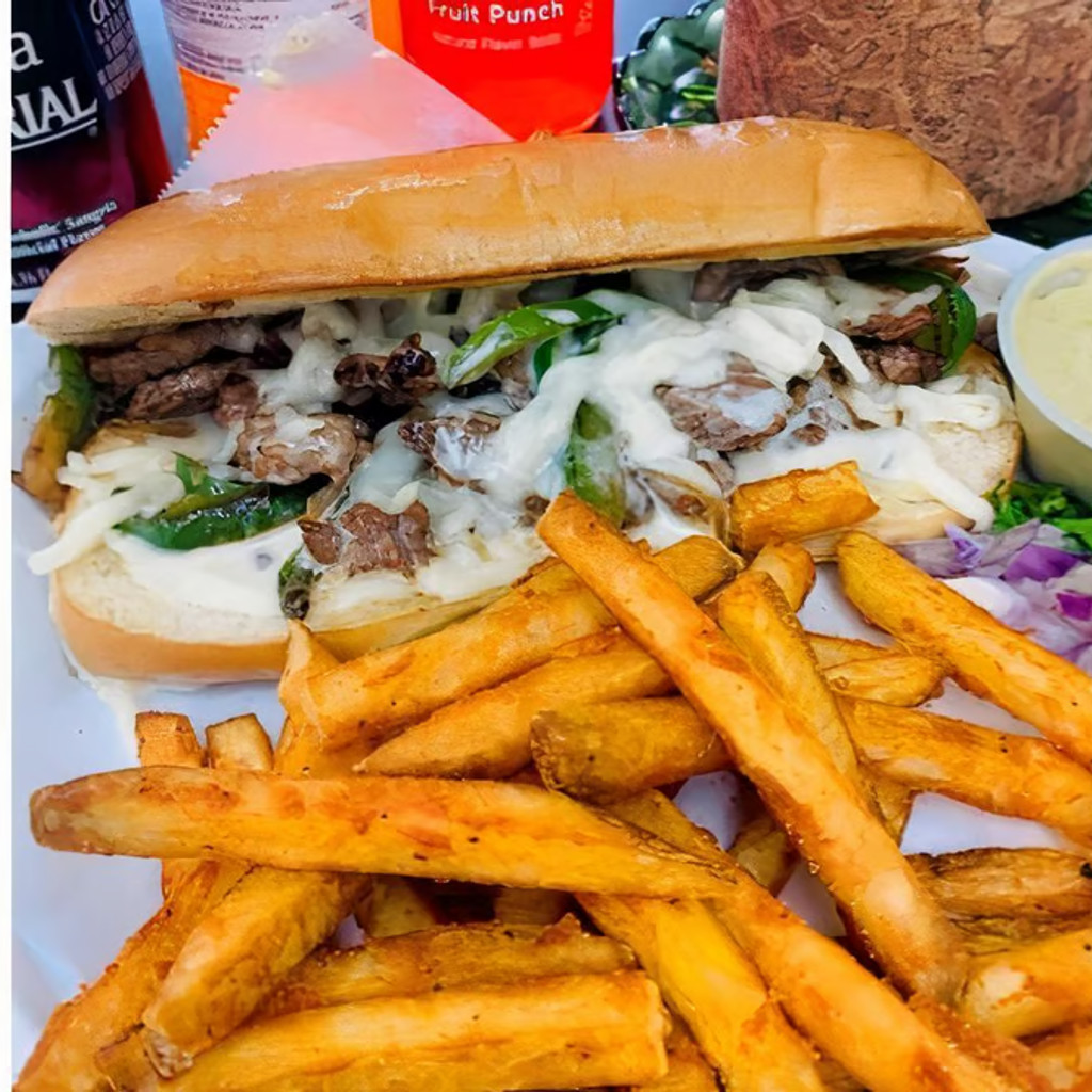 Image-Philly cheese steak sandwich