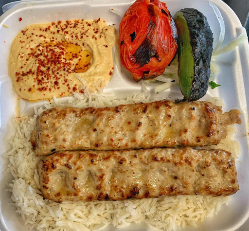 Image-Ground Chicken Lule Kabob Plate