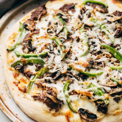 Image-Halal Philly Cheese Steak Pizza