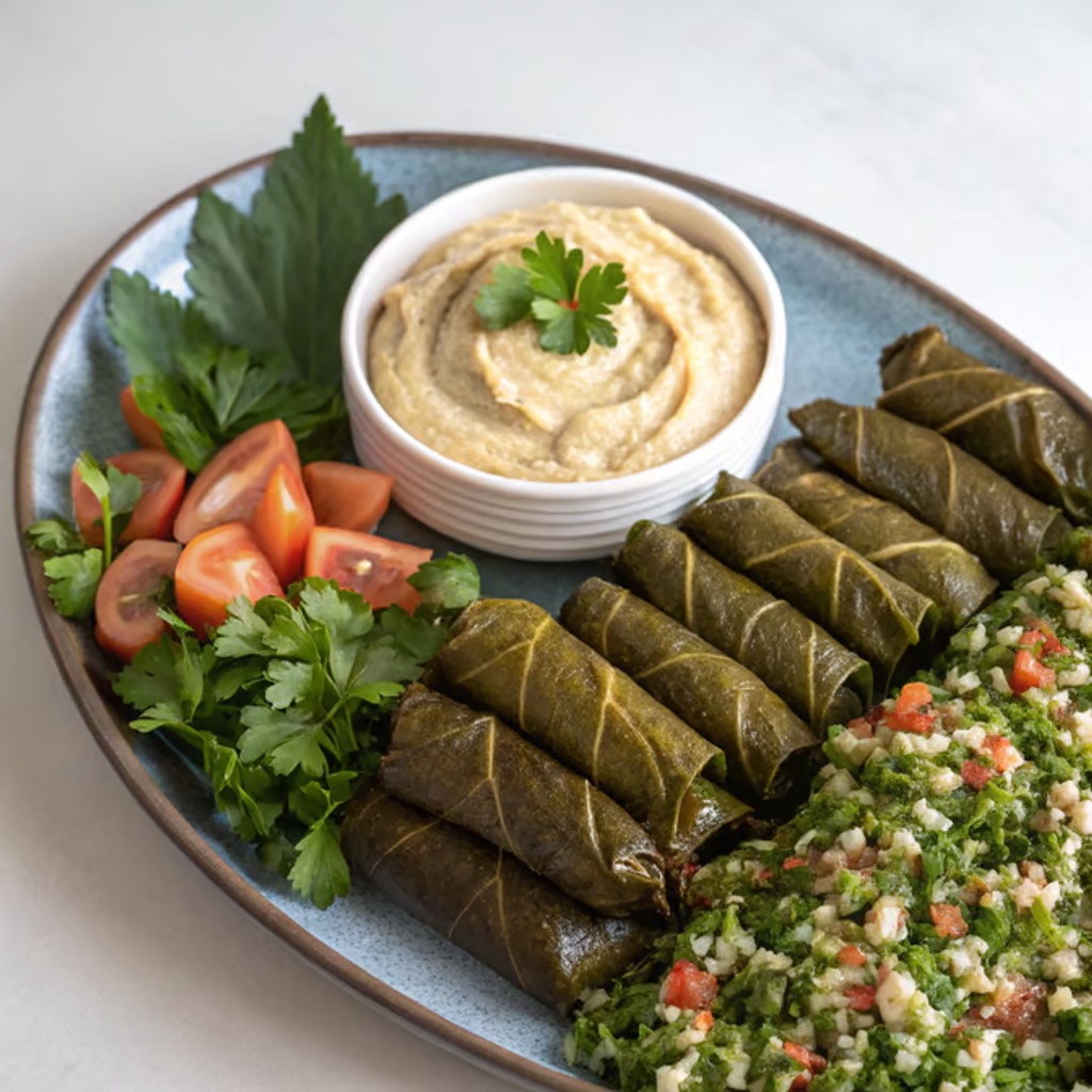 Image-Grape Leaves Platter Veggie (5)