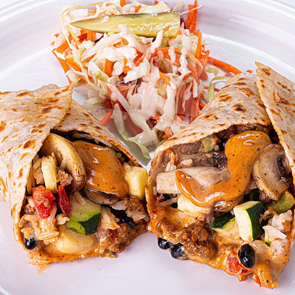 Image-7) Meaty Hot Hash Wrap