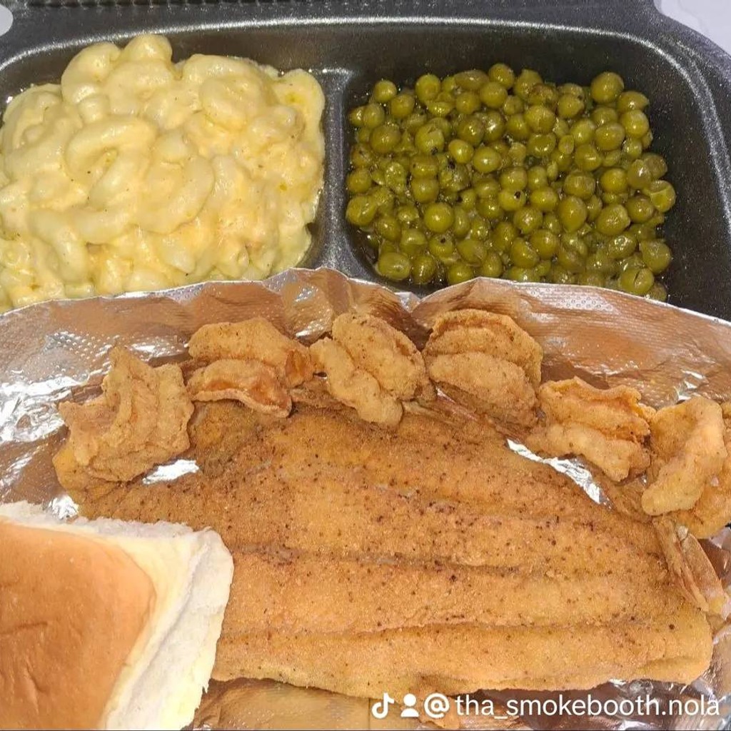 Image-Catfish& Shrimp w/ macaroni w/ veggies
