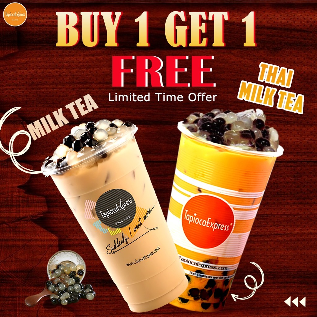 Image-Buy ONE Tapioca Milk Tea get One FREE(BOGOF)