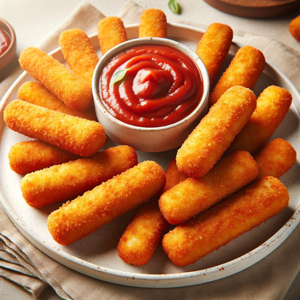 Image-Golden Crispy Mozzarella Sticks