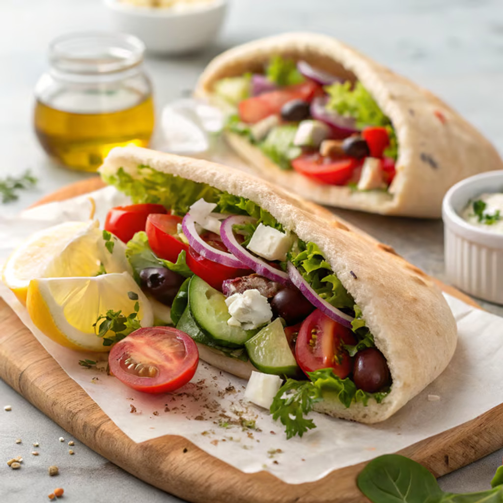 Image-Greek Salad On Pita