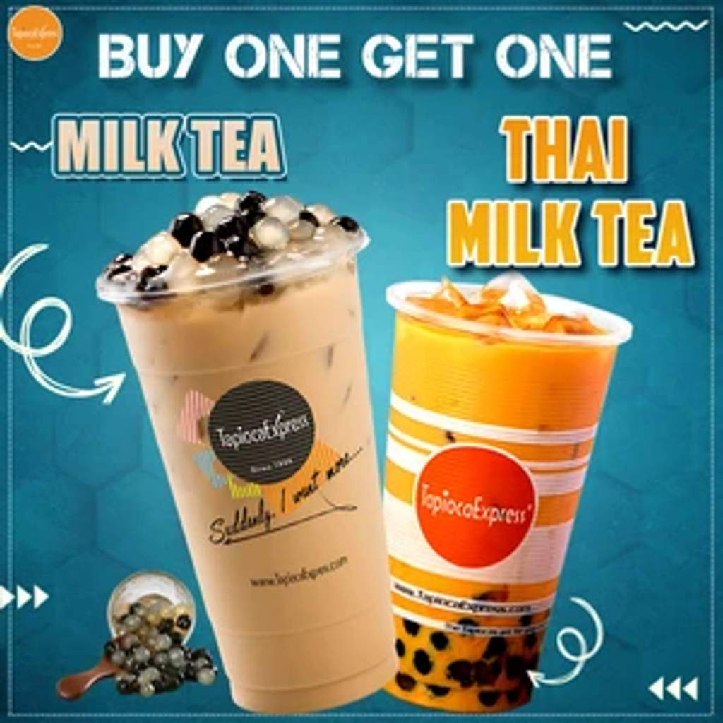 Image-Buy ONE Tapioca Milk Tea get One FREE(BOGOF)