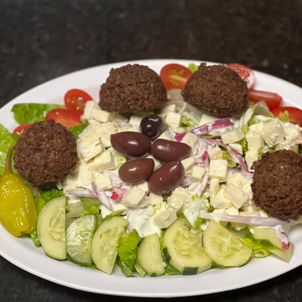 Image-Falafel (4) Over Salad
