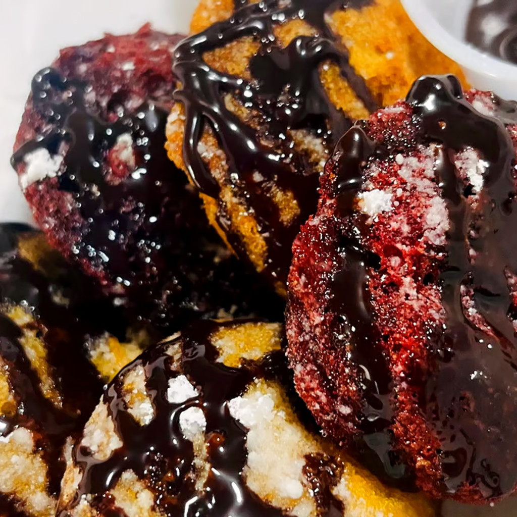 Image-Fried red velvet Oreos