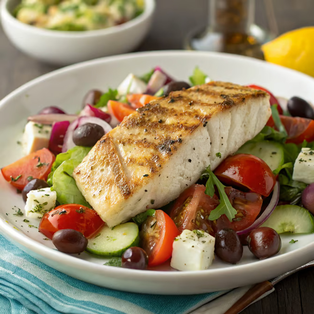 Image-Mahi Mahi Over Salad