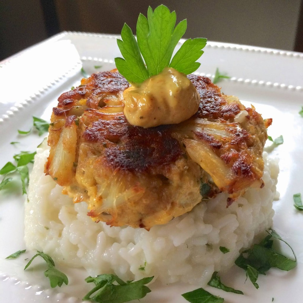 Image-Crab Cake Over Rice