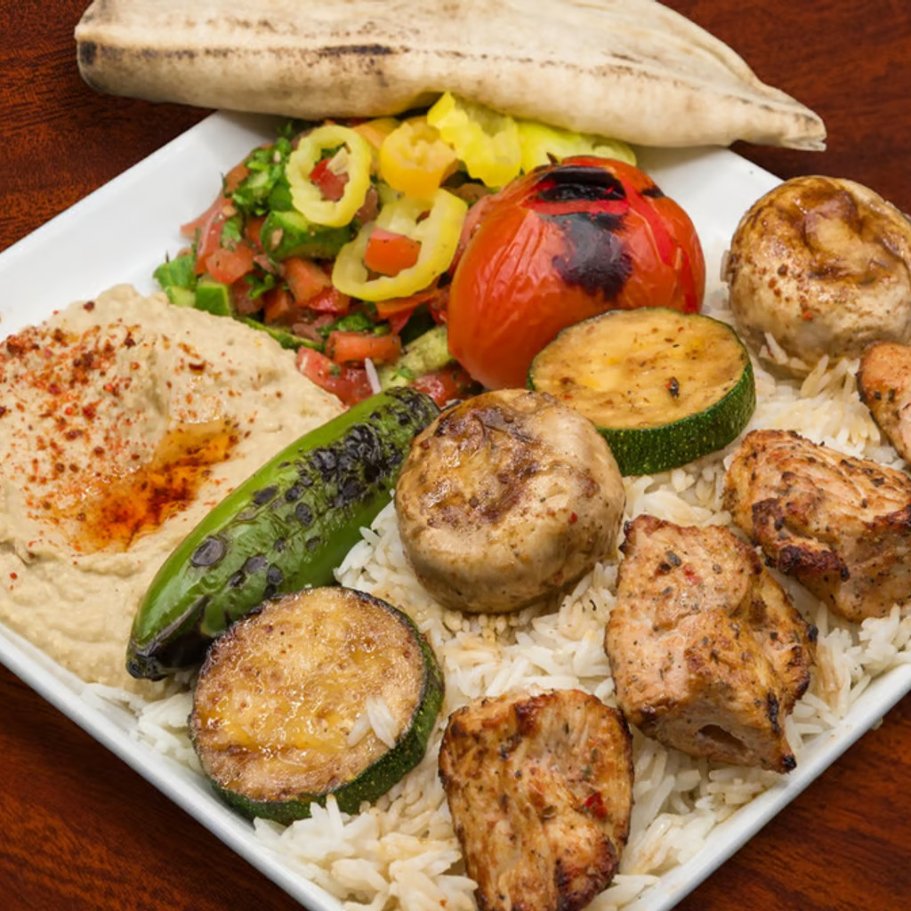 Image-15.veggie & chicken kabob combo