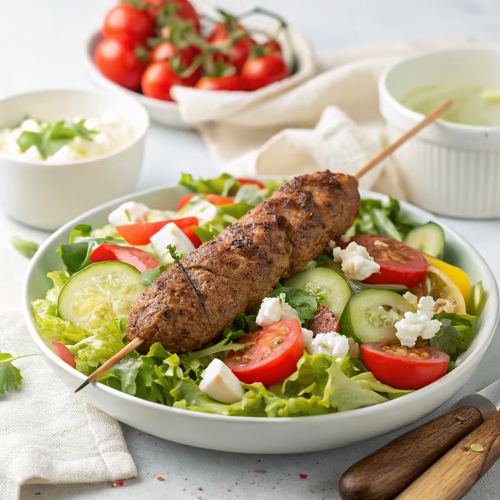 Image-Kafta Kabob Over Salad