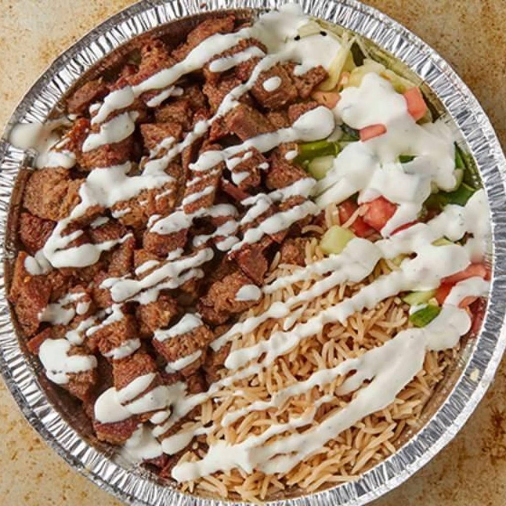 Image-Halal Lamb Over Rice Platter