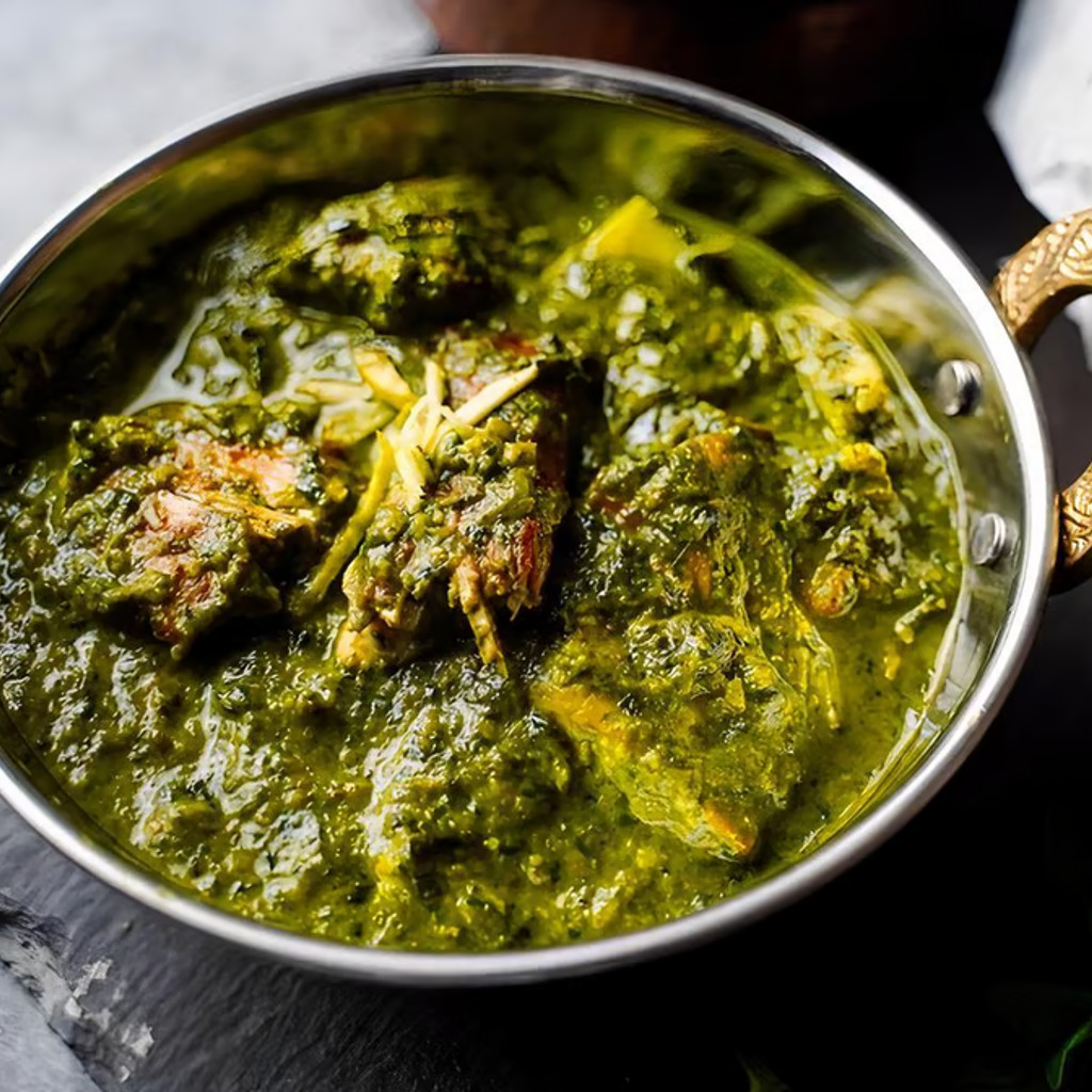 Image-Green Chicken saagwala with rice