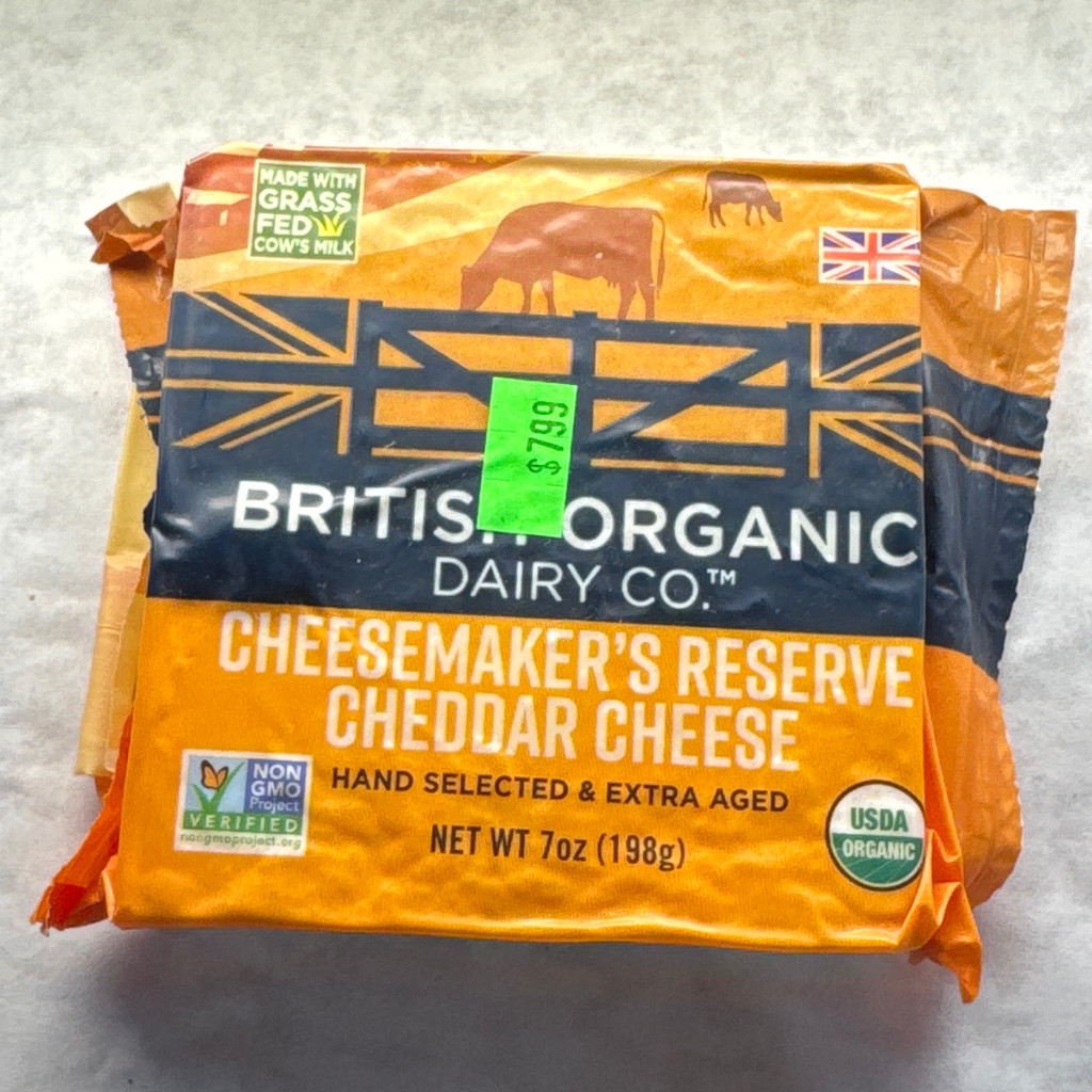 Image-British Organic cheddar cheese7 oz