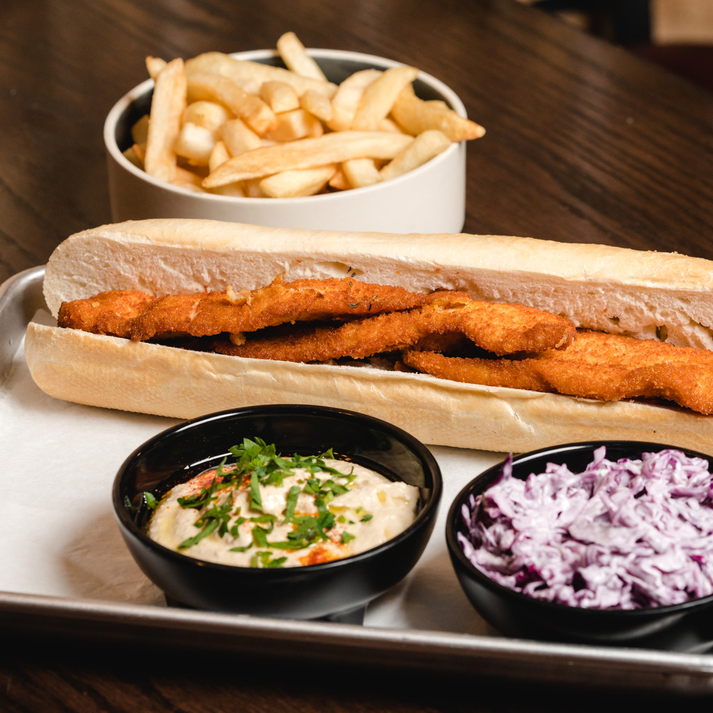 Image-Fried Chicken Baguette (schnitzel)