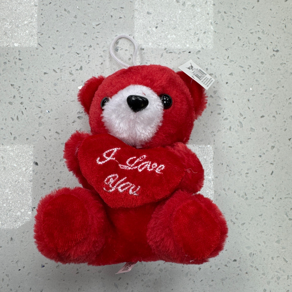 Image-Red teddy holding hear ♥️🧸