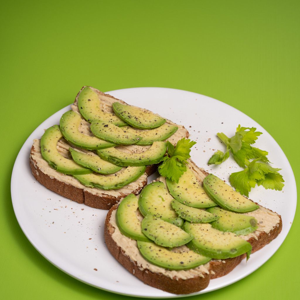 Image-Hummus Avocado Toast (2 Slices)