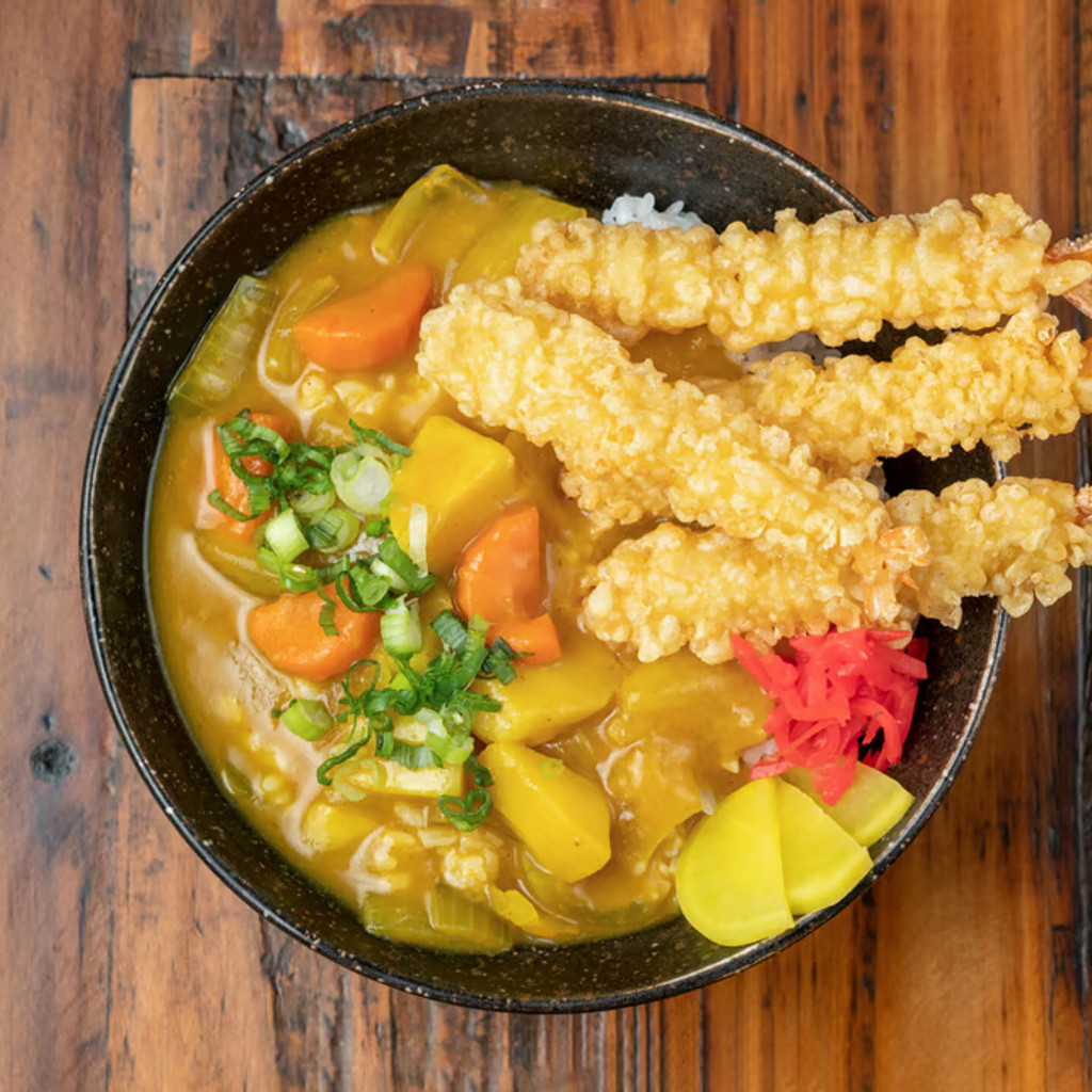 Image-Japanese Curry with Shrimp Tempura