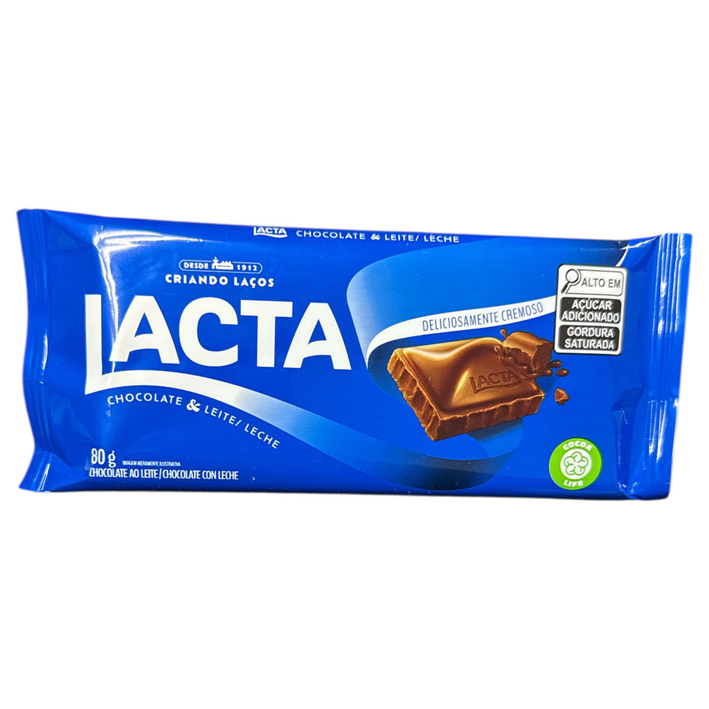 Image-Lacta Chocolate ao Leite Barra 80g