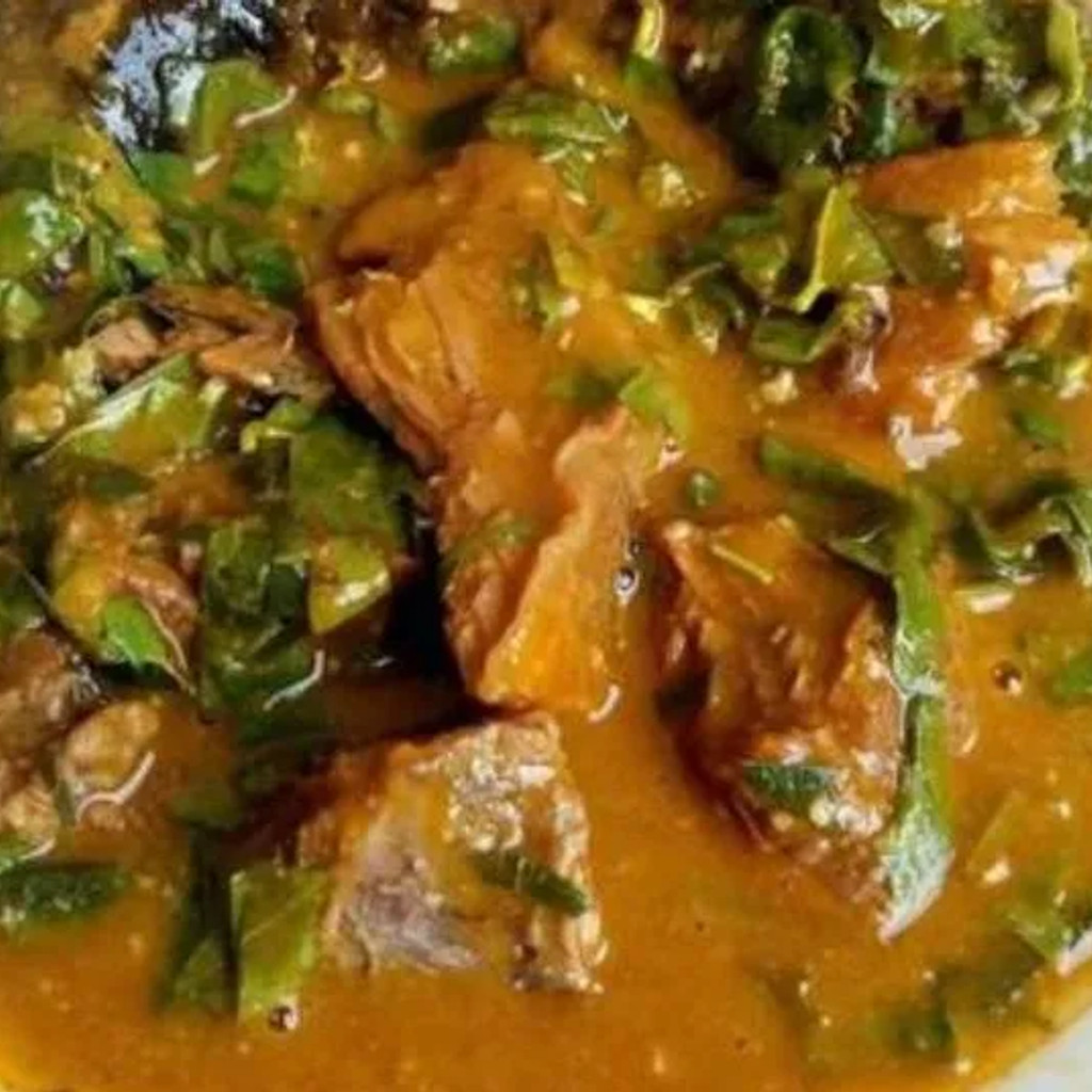 Image-Oha Soup, Meat (Beef), and Swallow