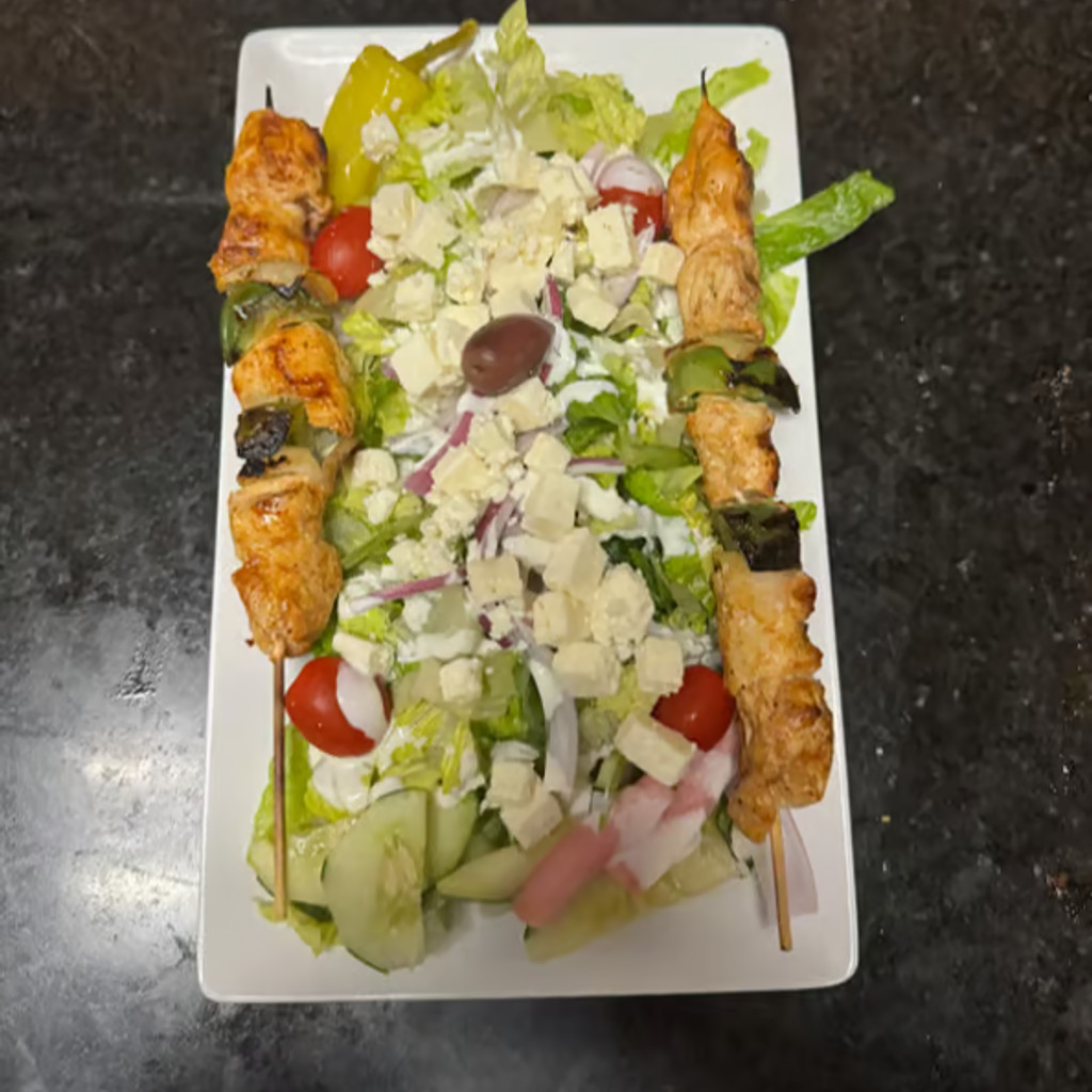 Image-Chicken Kabob Over Salad