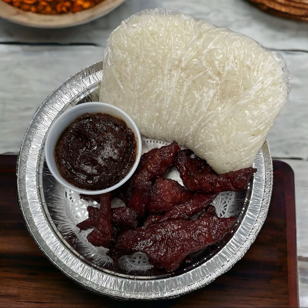 Image-CO1.  Beef Jerky, Sticky Rice & Jeow Ta Deng