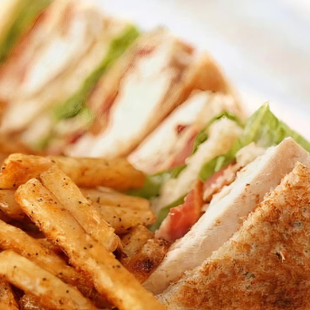 Image-Ham & Turkey Club w/Fries