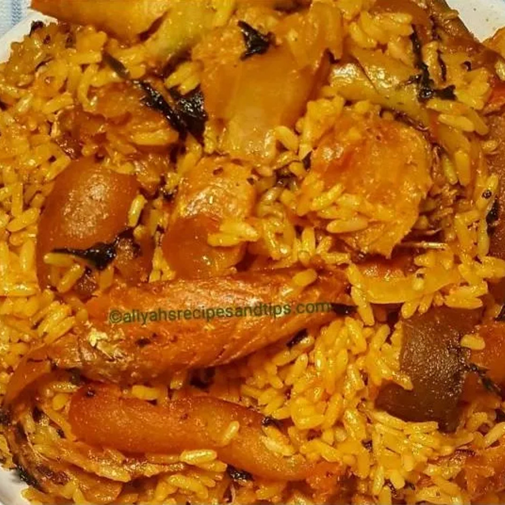 Image-Palm Oil Rice, Plantain, and Chicken Only
