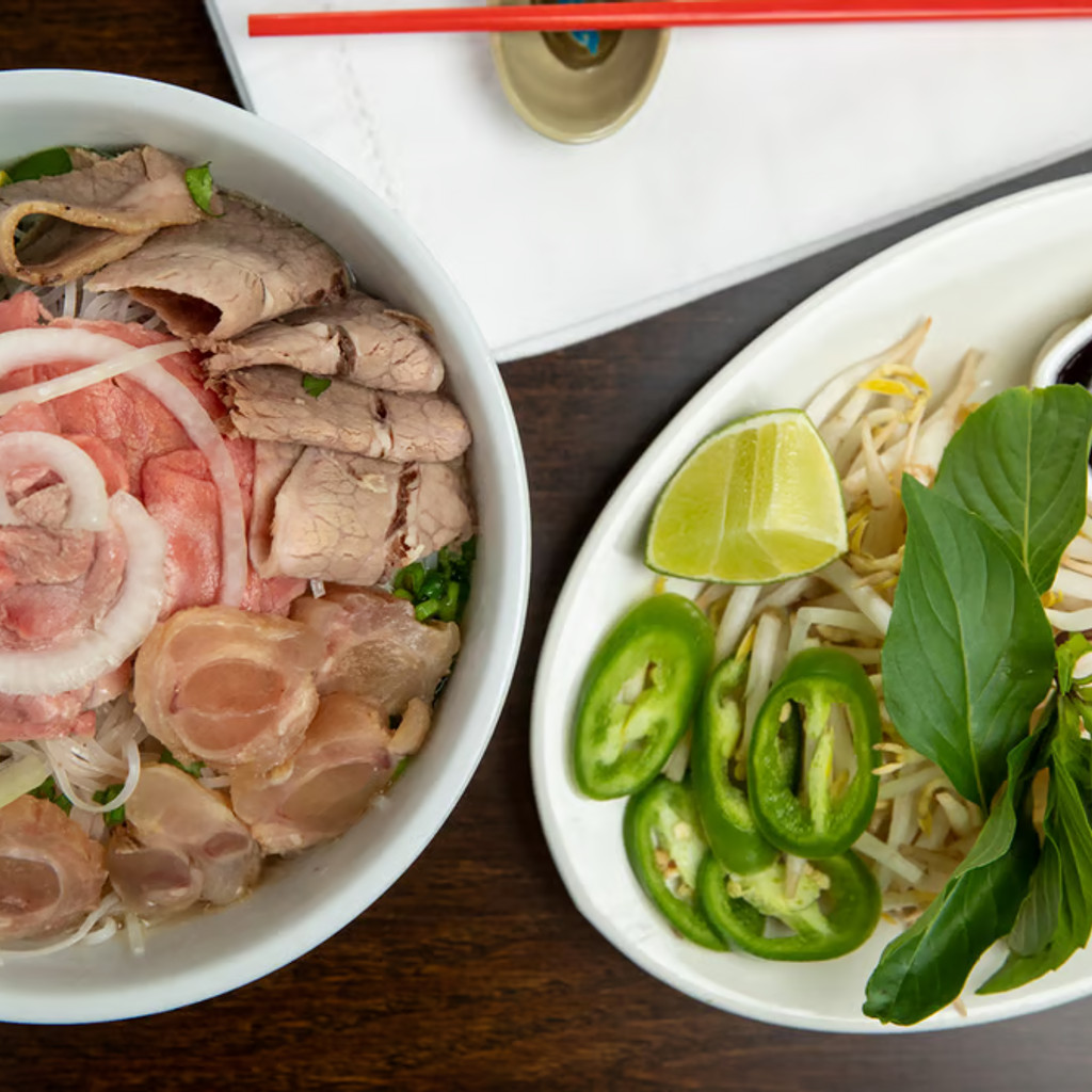 Image-Pho steak, brisket and tendon / Pho Tai, Nam, Gan