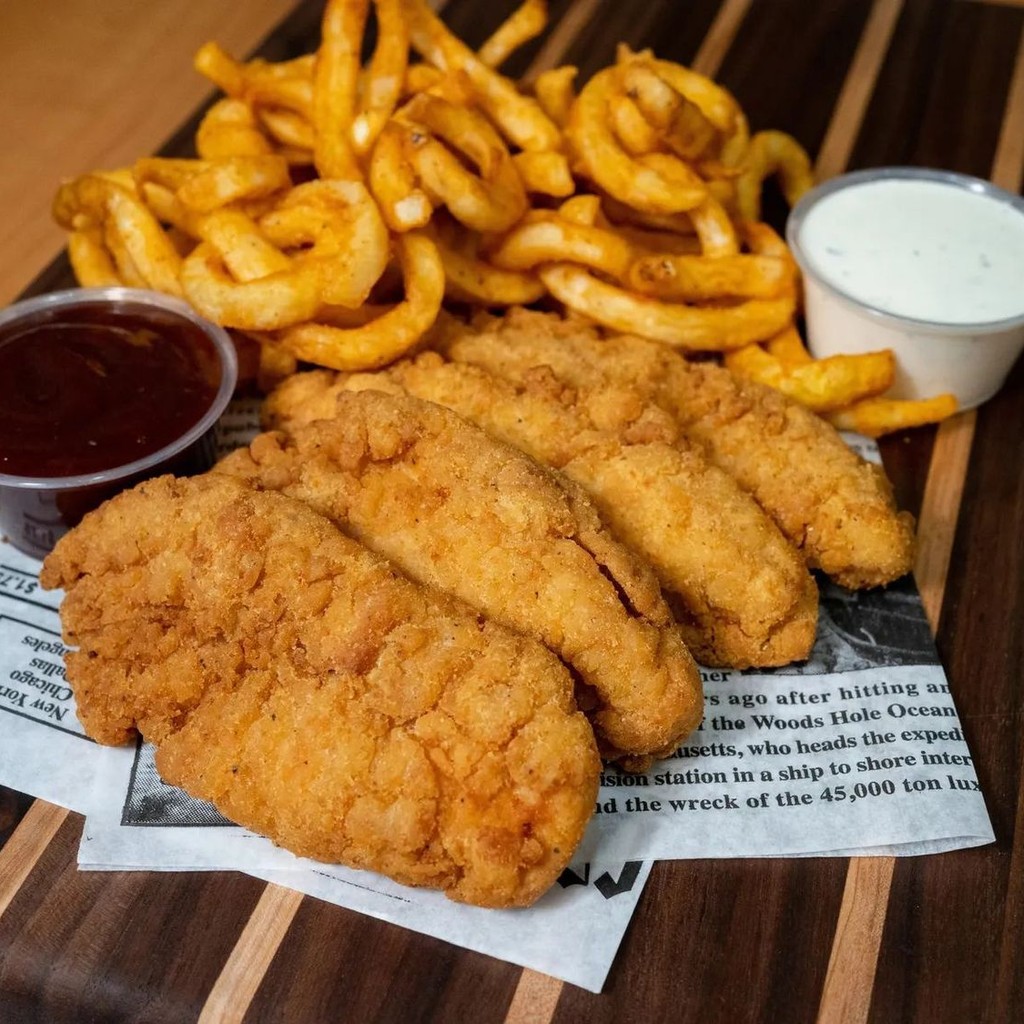 Image-Chicken Tenders (3 Pieces) with Dipping Sauce.