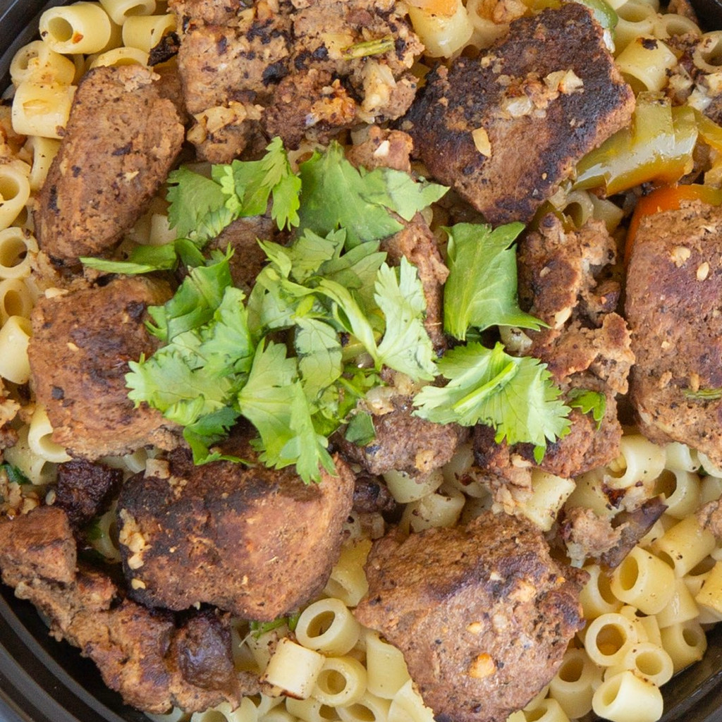 Image-Liver Over Pasta