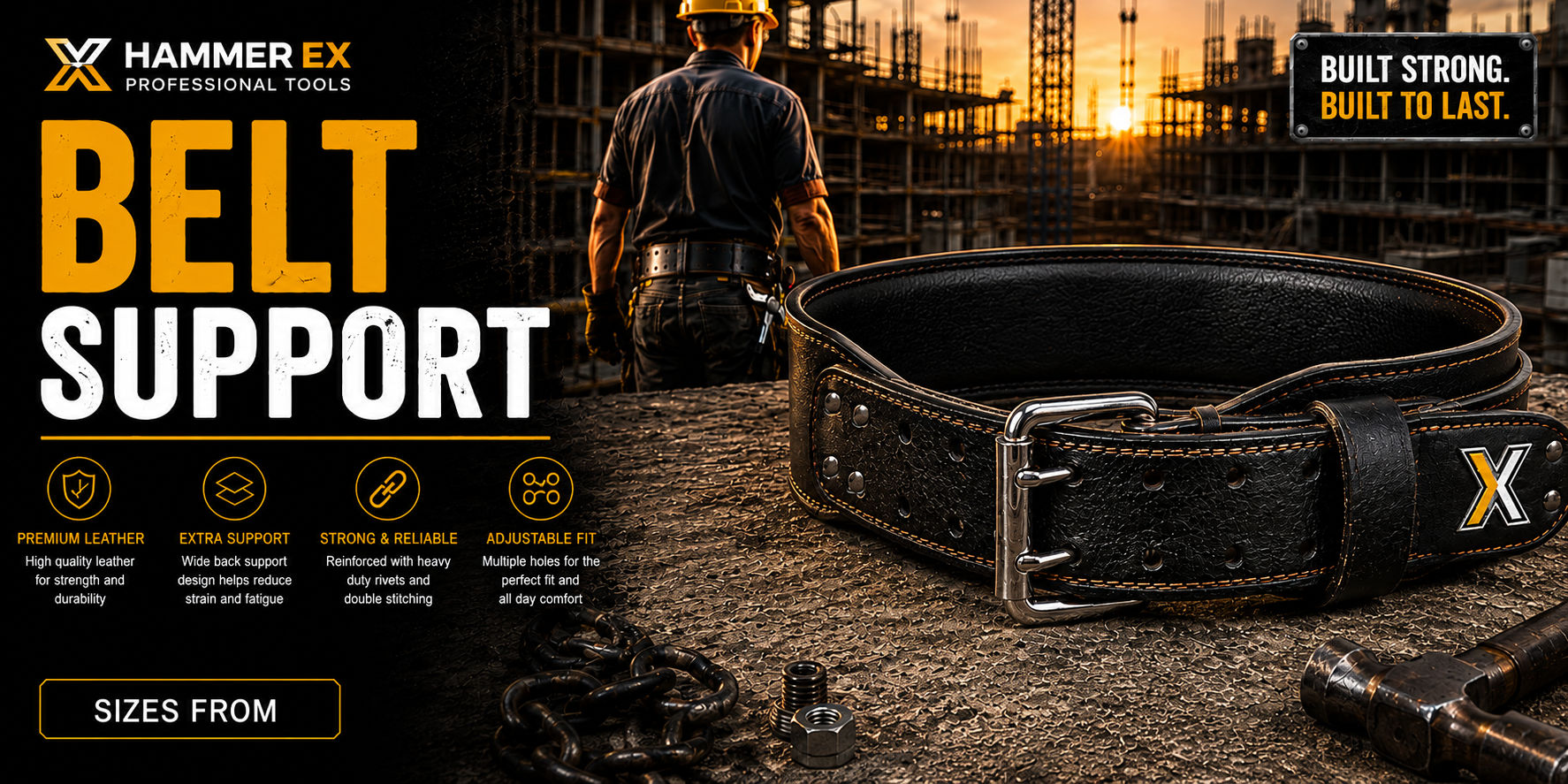 4" Heavy Duty Belt Support