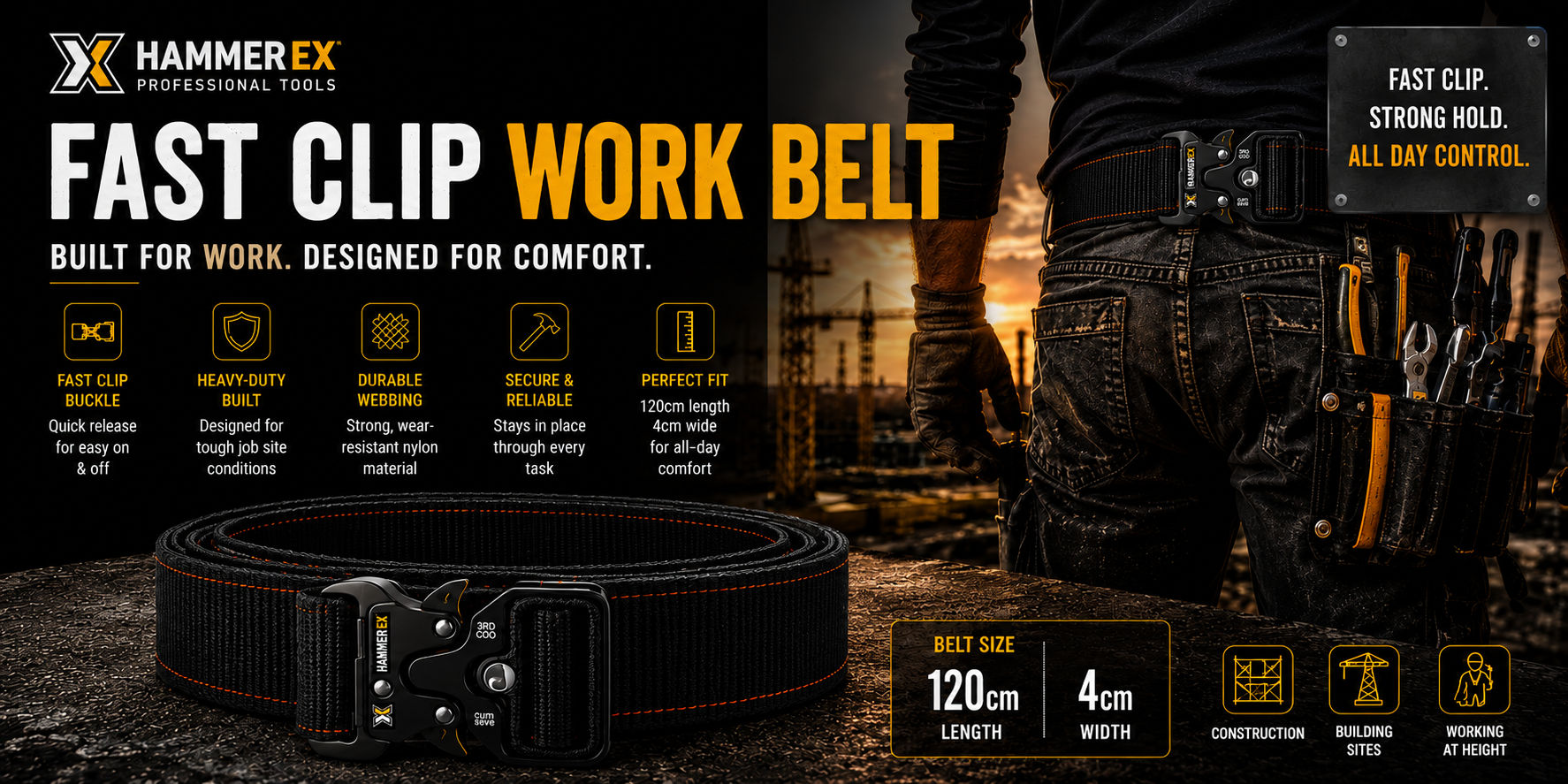 Fast Clip Work Belt