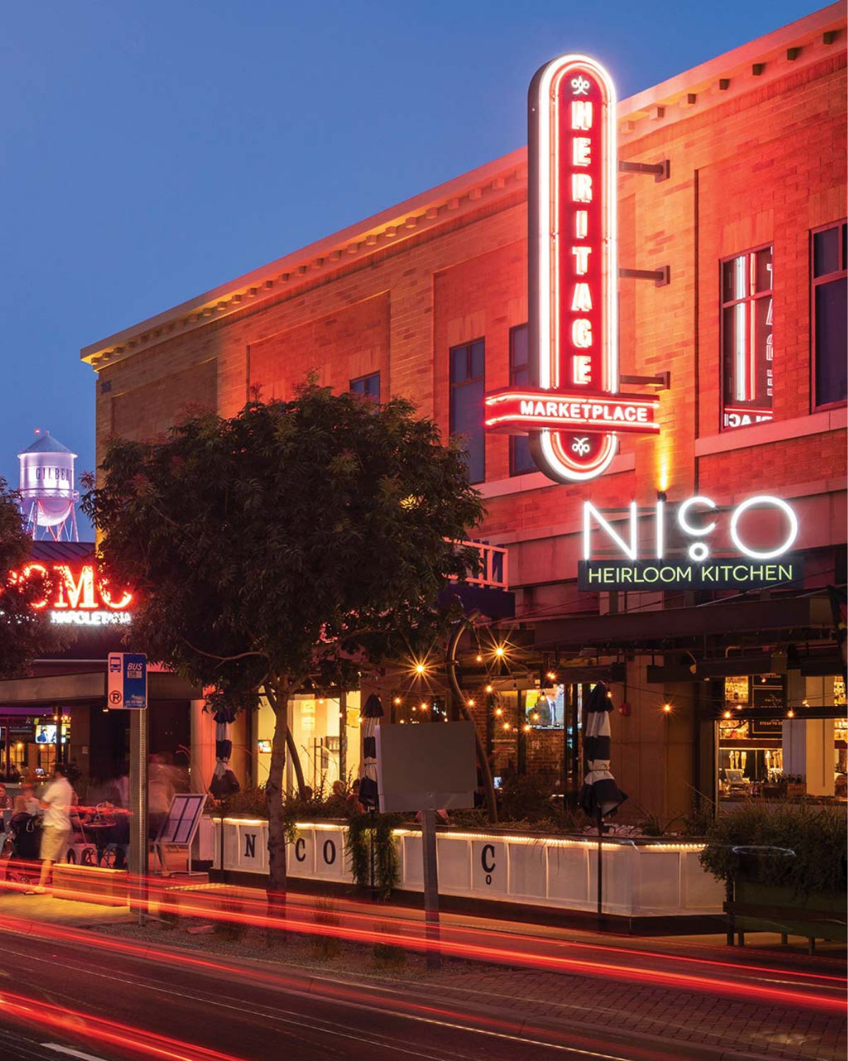 Gilbert Civic Center and the Gilbert Heritage District reflect Gilbert's modern civic core and historic downtown.