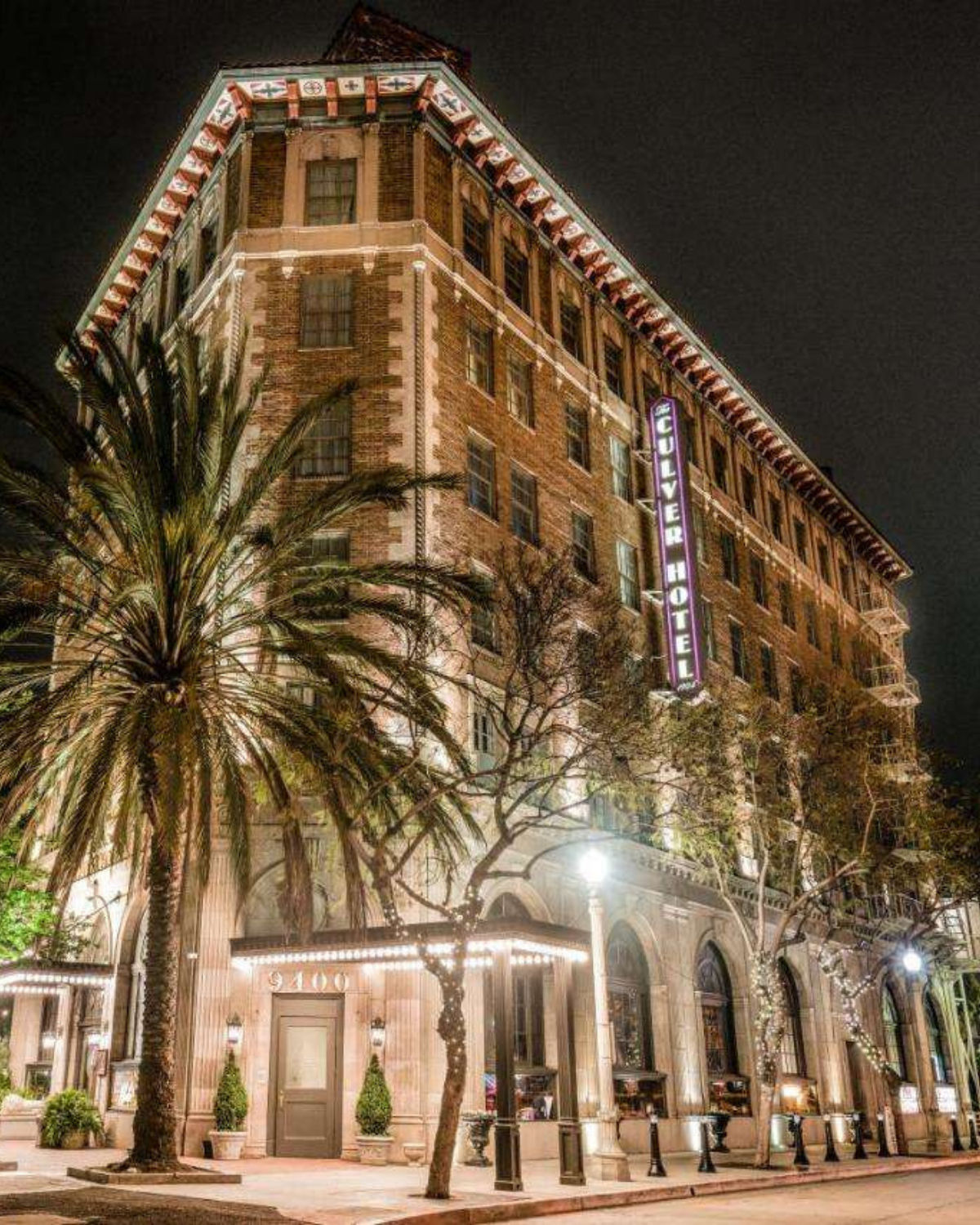 The Culver Hotel in downtown Culver City, a historic landmark with classic architecture.