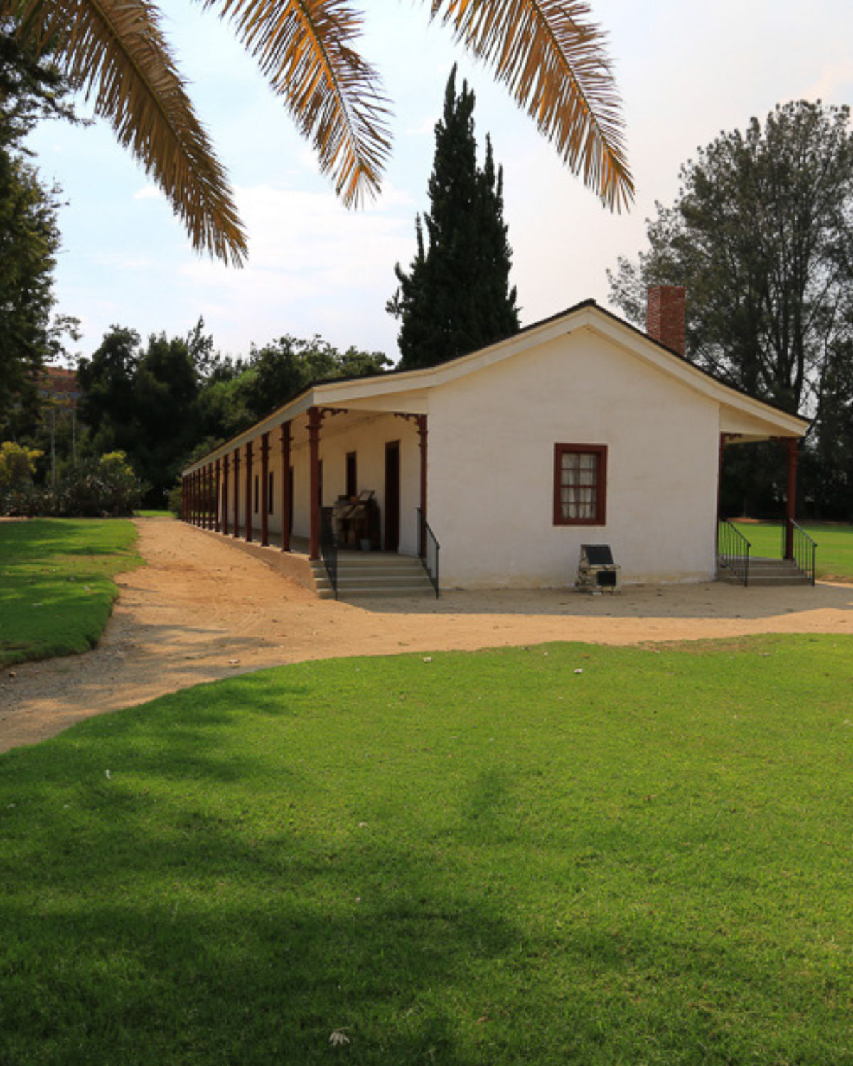 Los Encinos State Historic Park in Encino with its historic adobe, oak trees, and spring-fed pond.