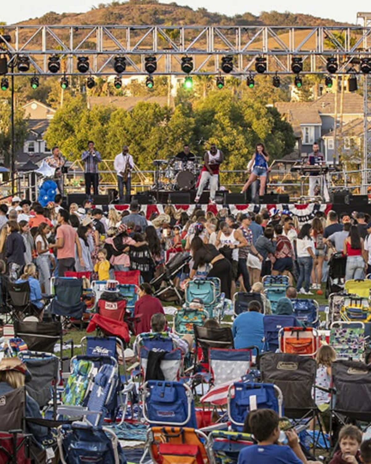Founders Park in Ladera Ranch with open green lawns, walking paths, and a community gathering space.