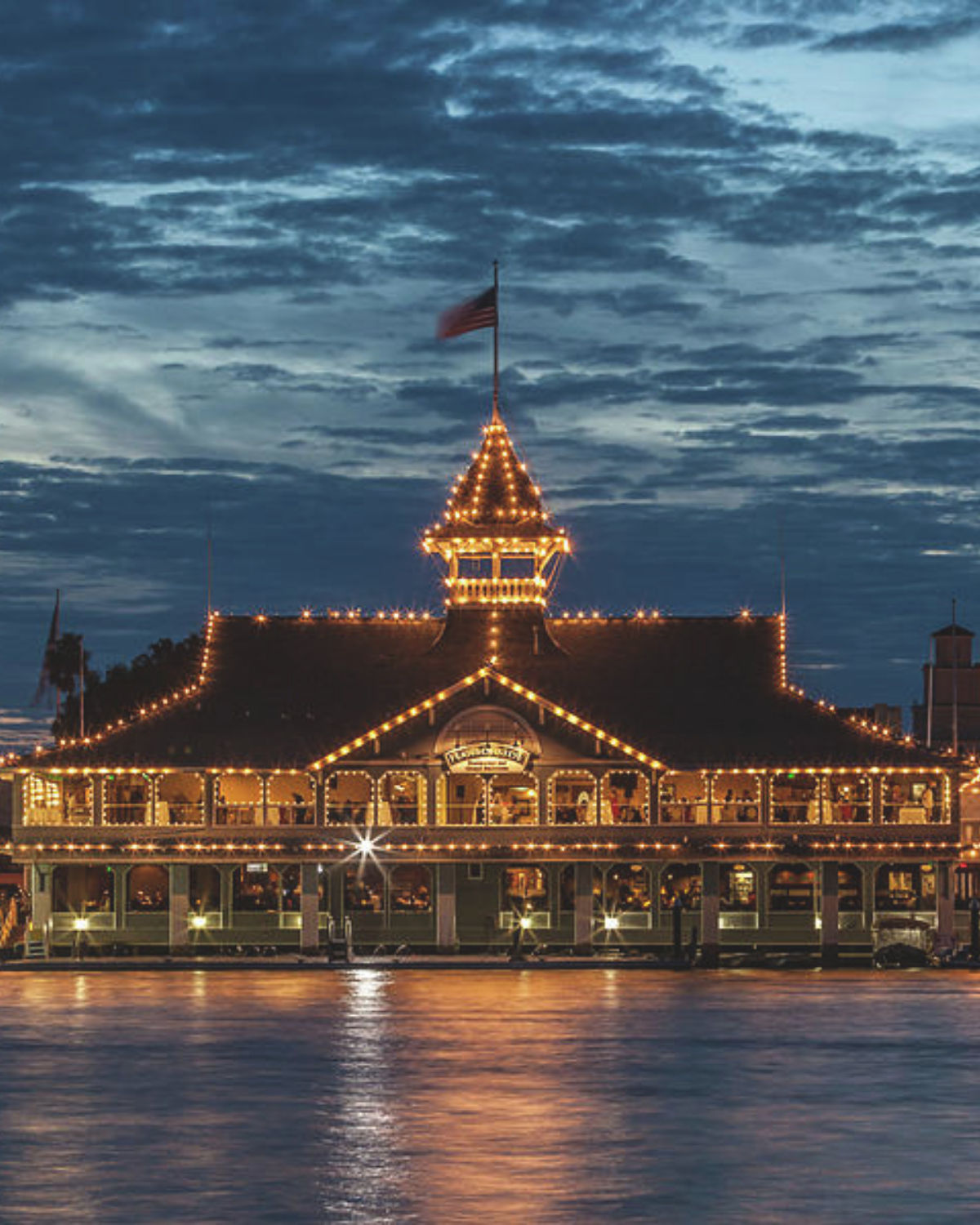 Balboa Pavilion in Newport Beach, a historic waterfront landmark and iconic coastal attraction.