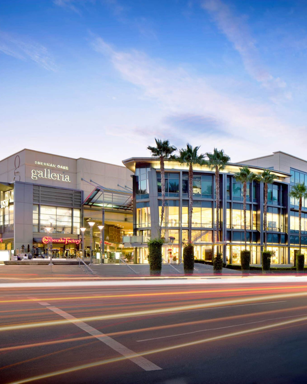 The Sherman Oaks Galleria with its shopping and entertainment complex along Ventura Boulevard.