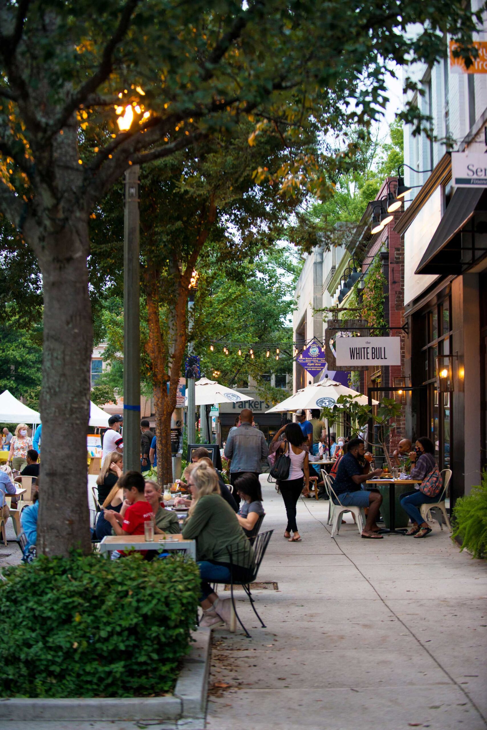 Downtown street in Decatur, GA