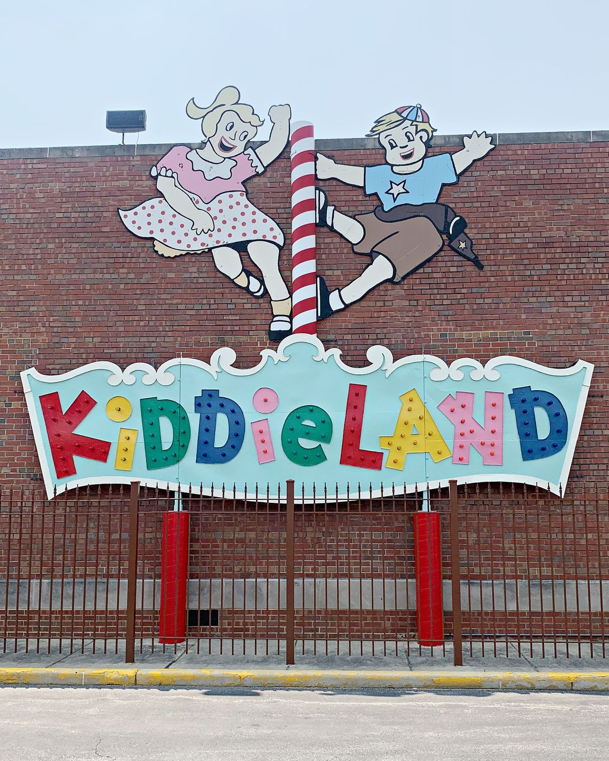 Historic Kiddieland Amusement Park sign perserved in Melrose Park, IL