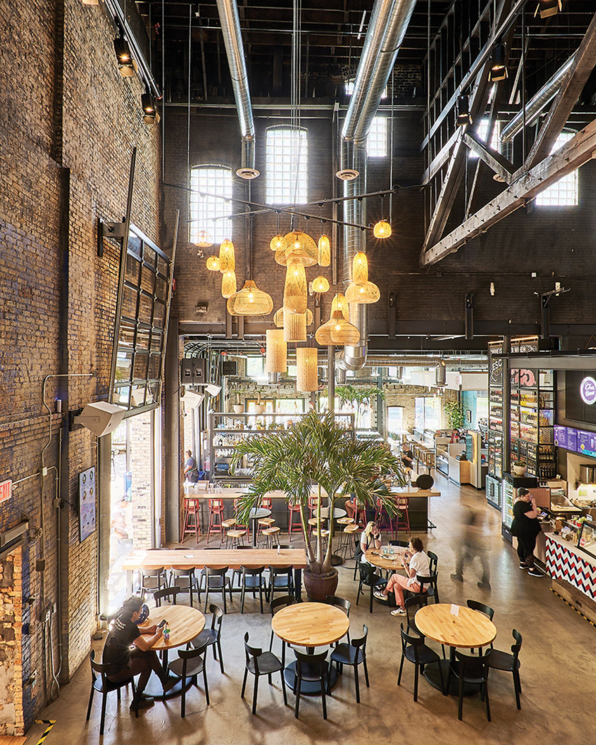 The interior of a restaurant on historic Eat Street in Minneapolis, MN