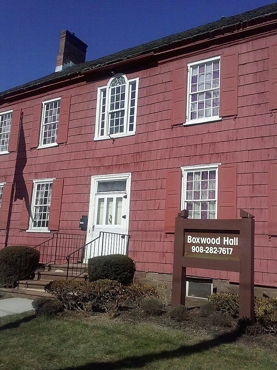 Exterior of Boxwood Hall State Historic Site in Elizabeth, New Jersey, a preserved colonial-era home that played an important role in American Revolutionary history.