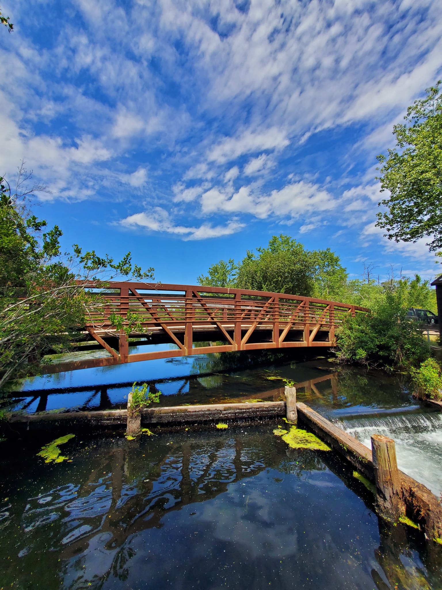 Scenic view of a bridge over calm waterways in Holbrook, New York, showcasing the area’s peaceful outdoor spaces, natural beauty, and relaxed Long Island suburban charm.