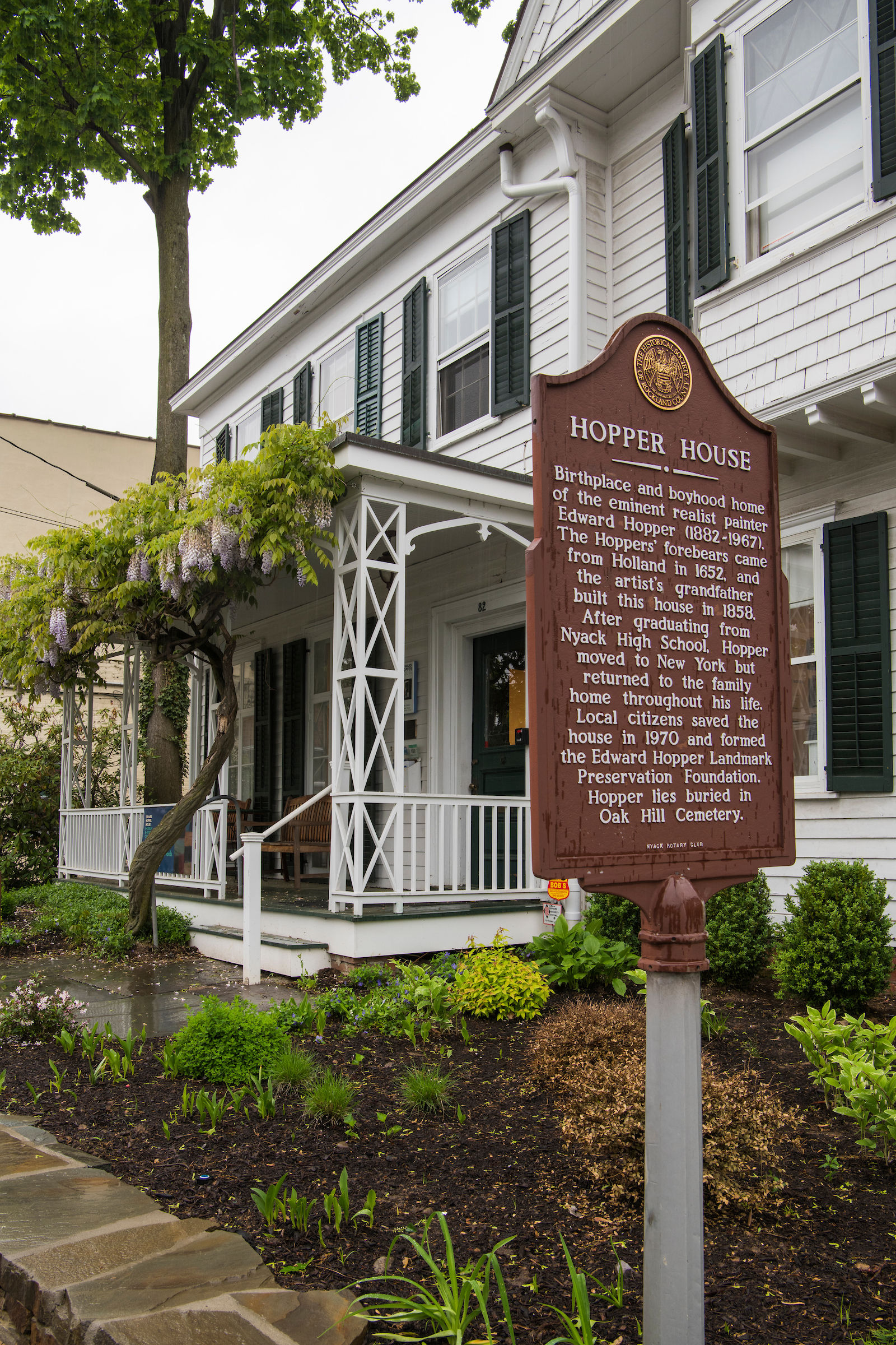 Edward Hopper House Museum & Study Center in Nyack, New York, the historic birthplace and childhood home of artist Edward Hopper near HappyNest’s Nyack laundry service area.