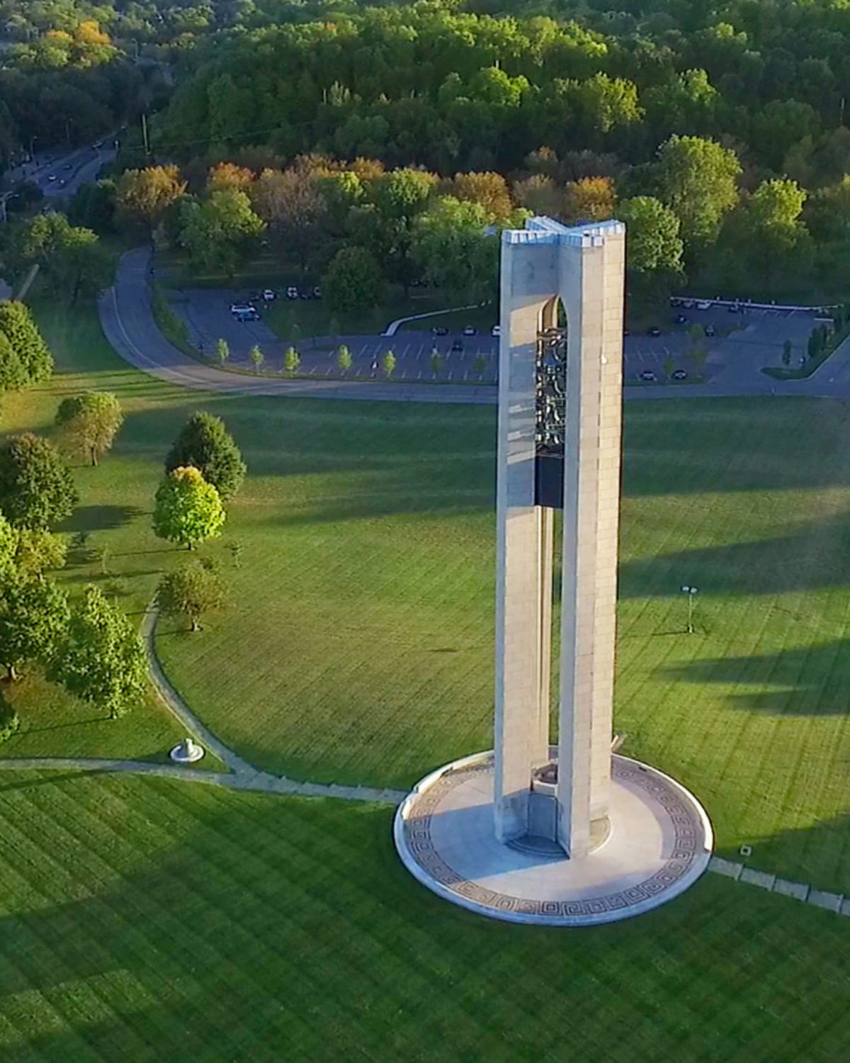 The structure at Carillon historical park in Dayton, Ohio