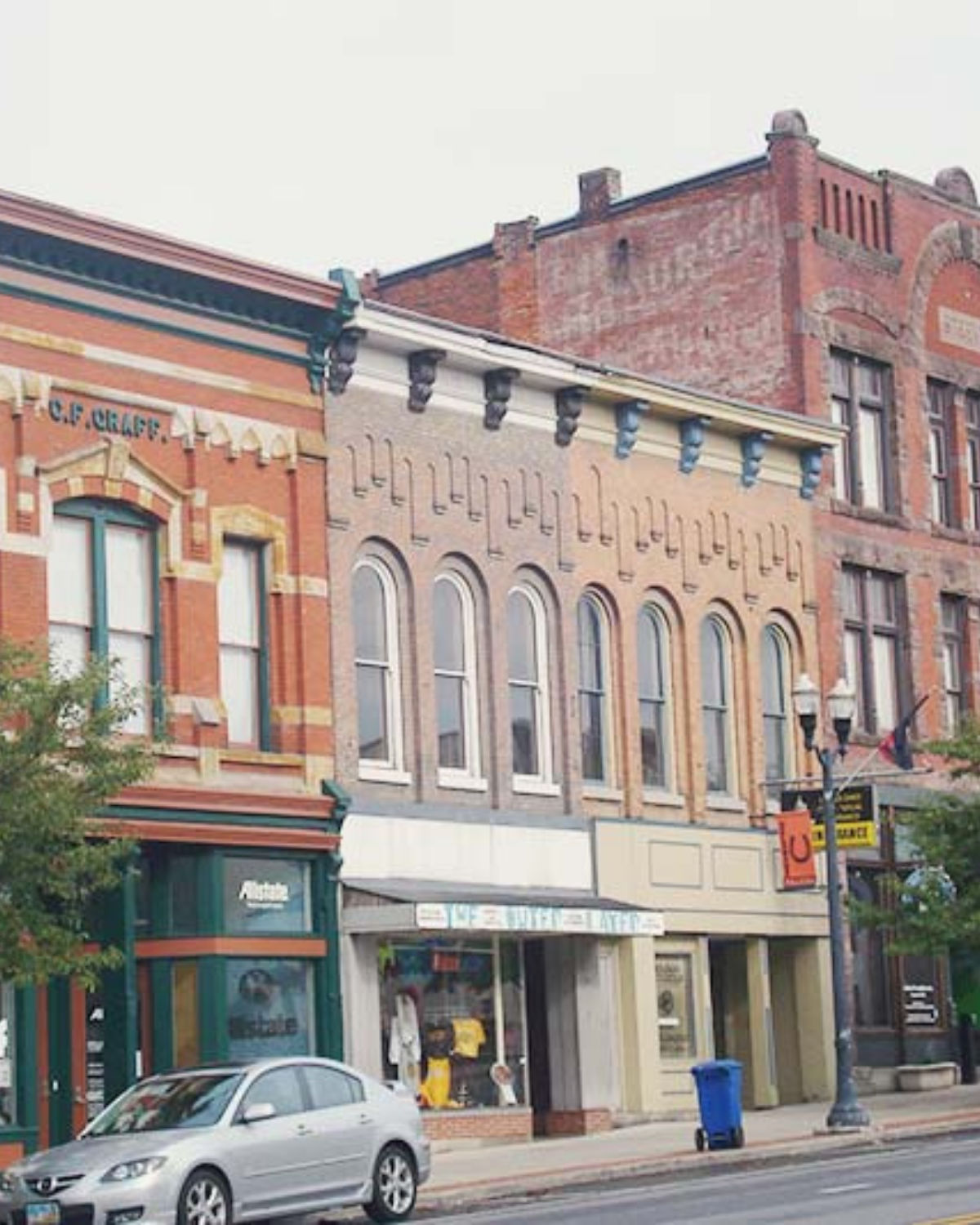 Historic downtown shops in Delaware, OH