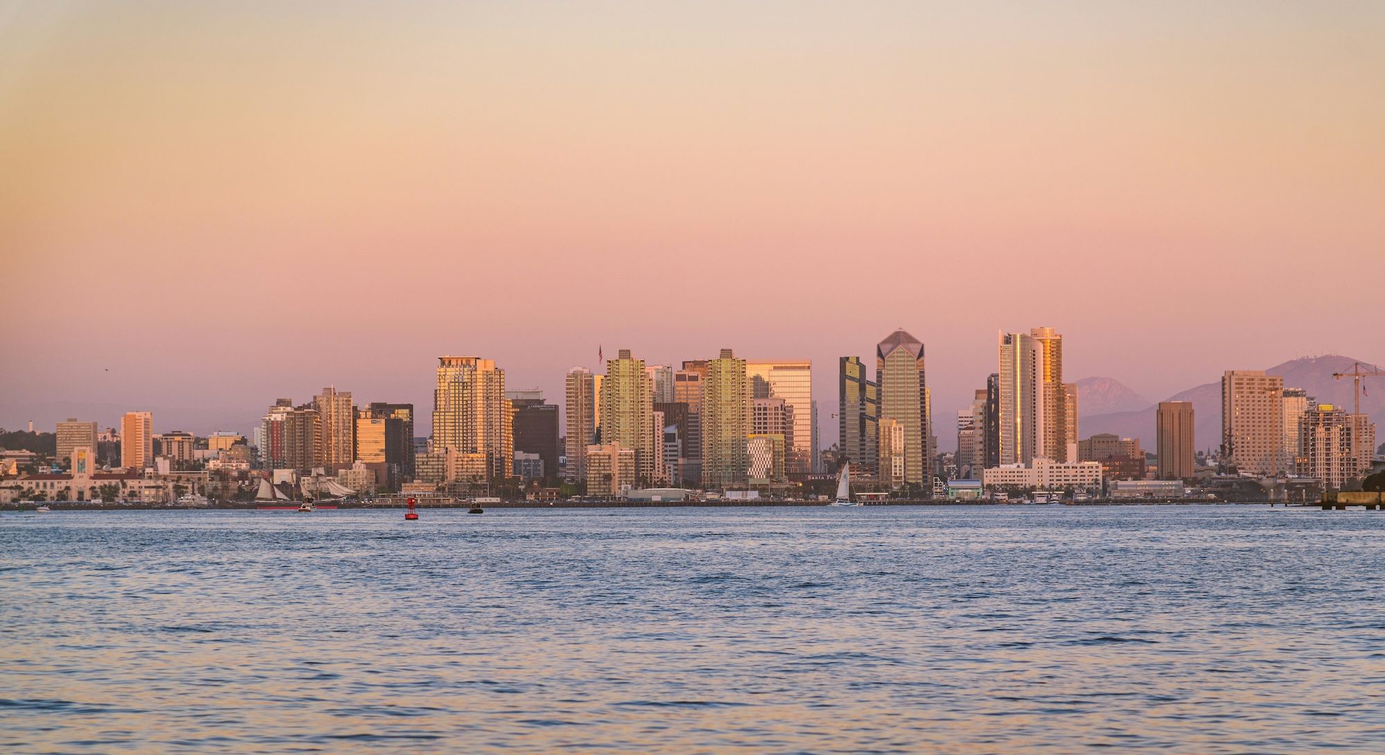 san diego skyline at sunset