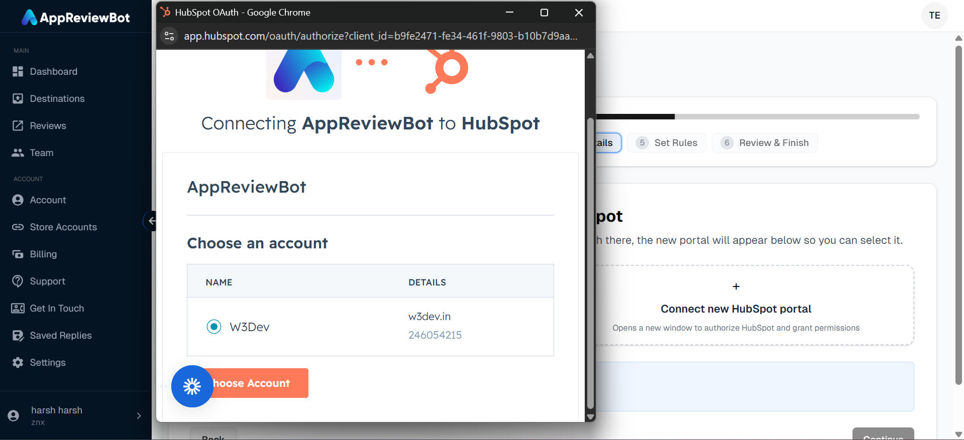 Connect via OAuth